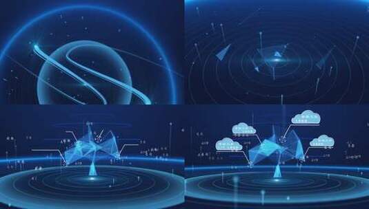 科技树5G云计算架构展示高清AE视频素材下载