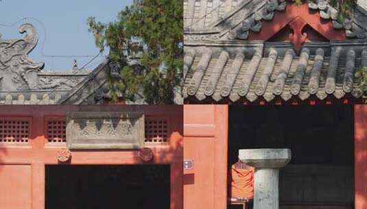 石家庄毗卢寺秋景高清在线视频素材下载