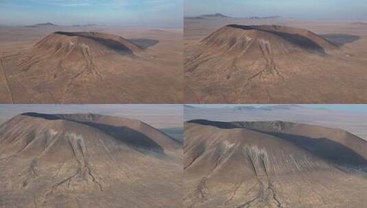 内蒙古马蹄山火山口航拍高清在线视频素材下载