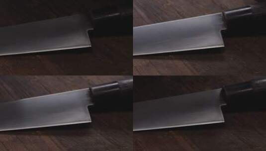 4K一把厨房刀的光影变化高清在线视频素材下载