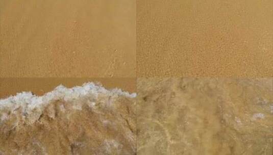 沙滩上清澈的海水高清在线视频素材下载