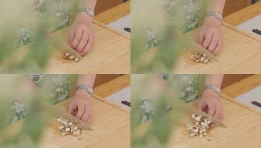 厨娘切鲜香菇 (6)高清在线视频素材下载