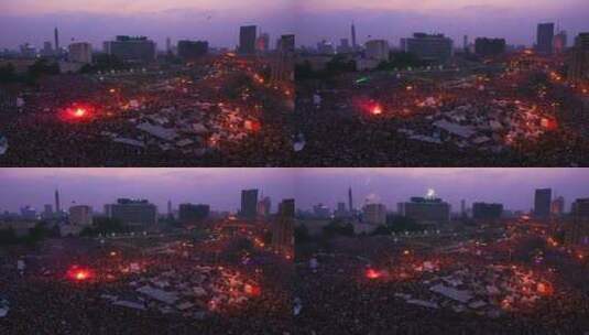 埃及开罗解放广场高清在线视频素材下载