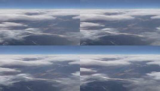 飞机上航拍 俯瞰雪山 藏区大气 _1642高清在线视频素材下载