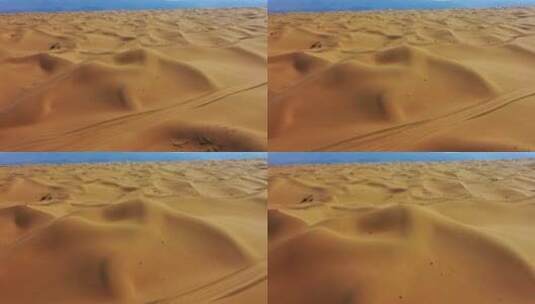 航拍中卫沙坡头腾格里沙漠高清在线视频素材下载
