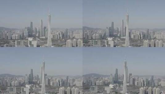 广州塔，珠江新城，花城广场，航拍高清在线视频素材下载