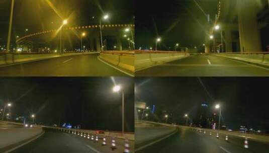 上海封城中傍晚安静高架桥高清在线视频素材下载