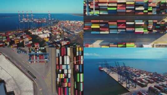 海运港口物流集装箱运输高清在线视频素材下载