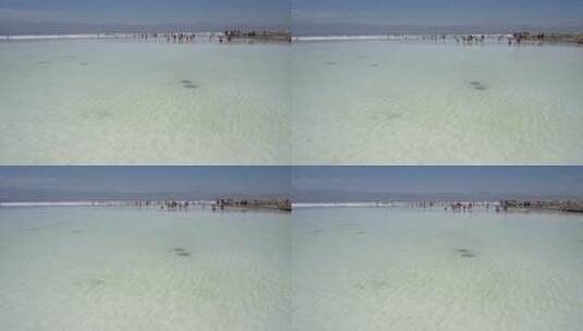 茶卡盐湖 旅游 湖面 青绿色高清在线视频素材下载