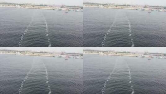 汉沽记实  鲤鱼门 移动渔船高清在线视频素材下载