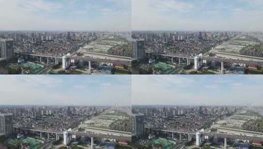 上海杨浦大桥4k航拍高清在线视频素材下载