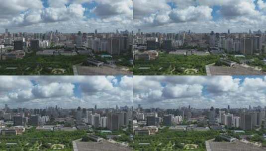 上海浦西天空延时航拍空镜高清在线视频素材下载