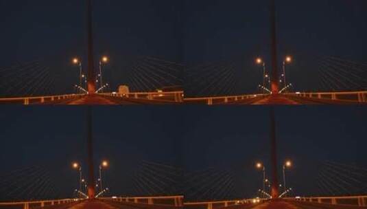 中国南昌桥梁，日落时的景观高清在线视频素材下载