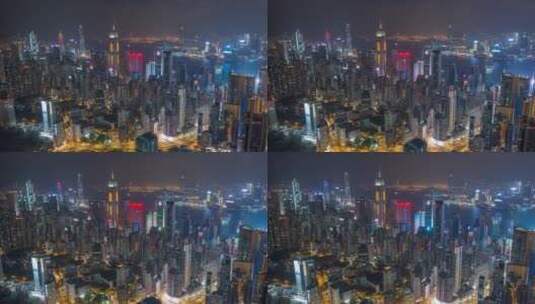 香港城市夜景大都市高清在线视频素材下载