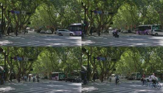 杭州城市街头人文景观高清在线视频素材下载