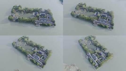 苏州石湖滨湖景区水上苏式建筑高清在线视频素材下载