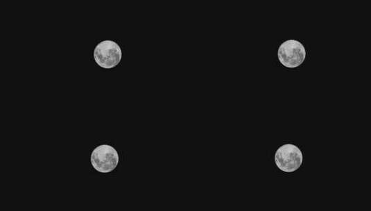 黑色背景缓慢移动中的月球高清在线视频素材下载