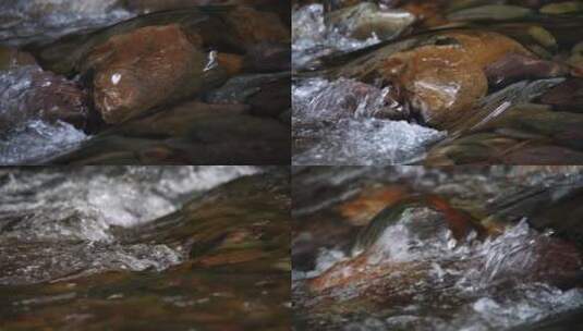 水流溪流升格白酒软水河岸夏天高清在线视频素材下载