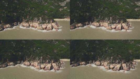 福建霞浦北岐滩涂礁石航拍4K高清在线视频素材下载