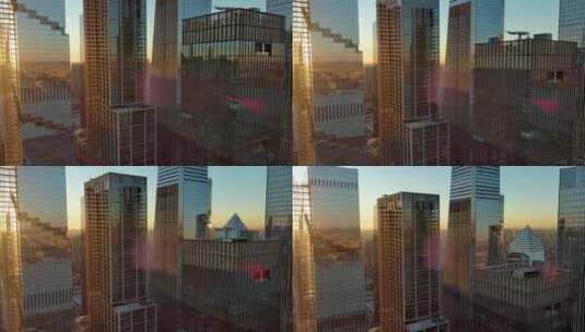 城市航拍摩天大楼高端商务地产纽约曼哈顿高清在线视频素材下载