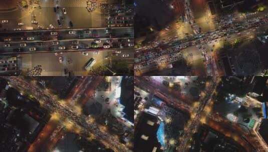 航拍福州宝龙城市广场高清在线视频素材下载