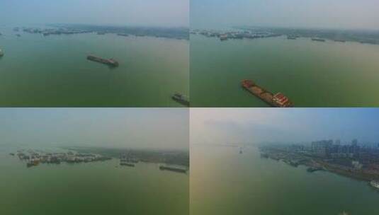 长江江面轮船高清在线视频素材下载