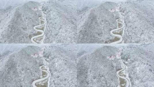 江西九江庐山风景区冬季雪景风光高清在线视频素材下载