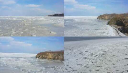 海冰航拍高清在线视频素材下载
