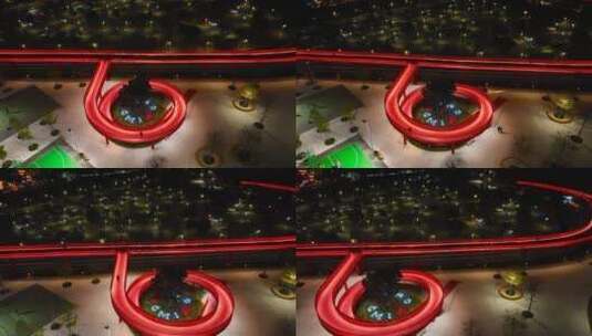 【正版4K素材】光明红桥夜景1高清在线视频素材下载