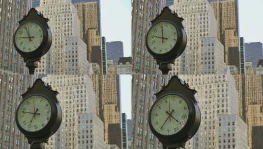 城市街头时钟高清在线视频素材下载