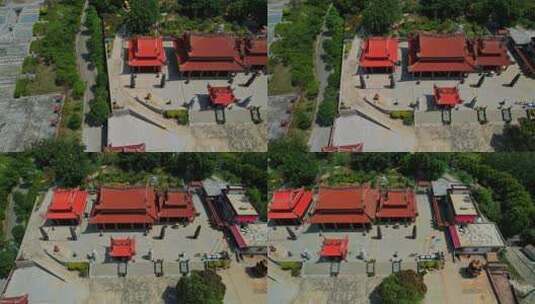 航拍厦门北辰山广利庙景观高清在线视频素材下载