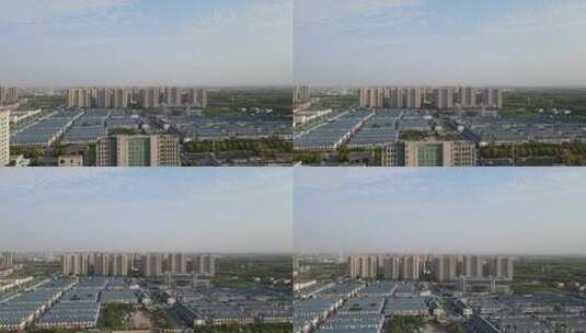 上海嘉定新城全景小区别墅4K航拍高清在线视频素材下载
