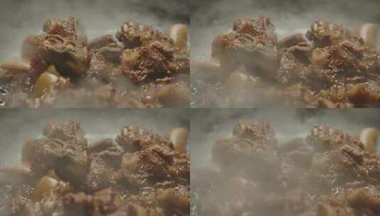 烹饪美食红烧羊肉高清在线视频素材下载