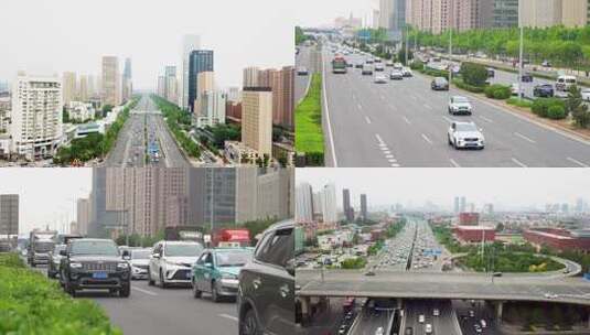 4K航拍城市交通高清在线视频素材下载