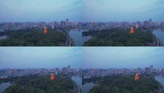 中国湖南省株洲市神农公园高清在线视频素材下载