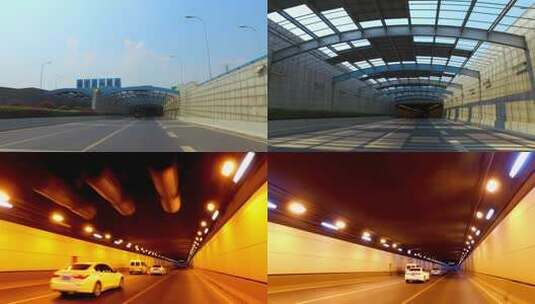 南京长江隧道过江通道高清在线视频素材下载