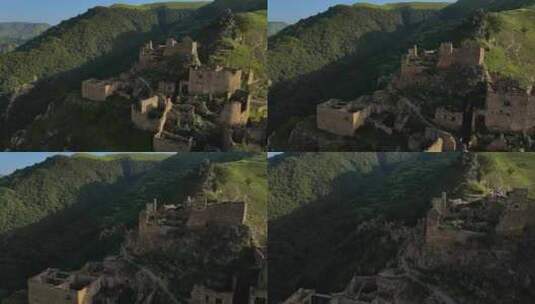山顶古村落遗址高清在线视频素材下载