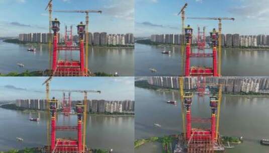 中国佛山市顺德区顺德大桥高清在线视频素材下载