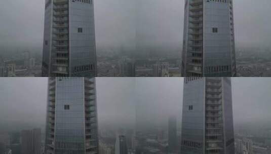 深圳市罗湖区城脉中心云雾缭绕高清在线视频素材下载