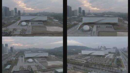 武汉城市方形建筑航拍高清在线视频素材下载