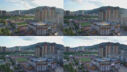 贵州榕江村超足球比赛现场延时高清在线视频素材下载