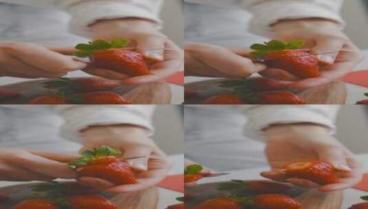 草莓清洗草莓高清在线视频素材下载