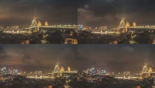 夜幕下的大桥高清在线视频素材下载