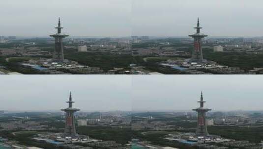 江苏南京电视塔竖屏航拍高清在线视频素材下载