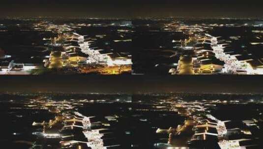 苏州三塘街夜景竖屏航拍高清在线视频素材下载