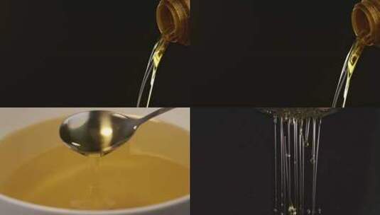 【5K】食用油各种特写镜头，唯美食用油高清在线视频素材下载
