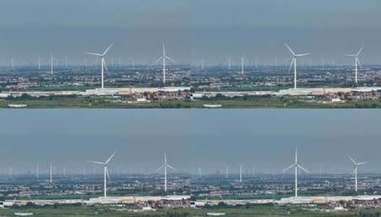 常州溧阳 城市风力发展 风车 新能源高清在线视频素材下载