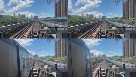 深圳3号线白天地铁进站高清在线视频素材下载