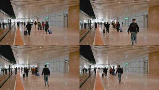 京沪高铁北京南站站台登车准备出发的人群高清在线视频素材下载
