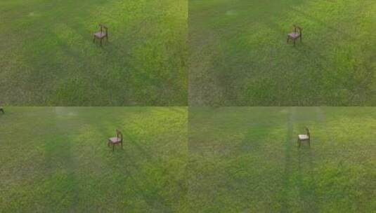 草地光影座椅意境空镜高清在线视频素材下载